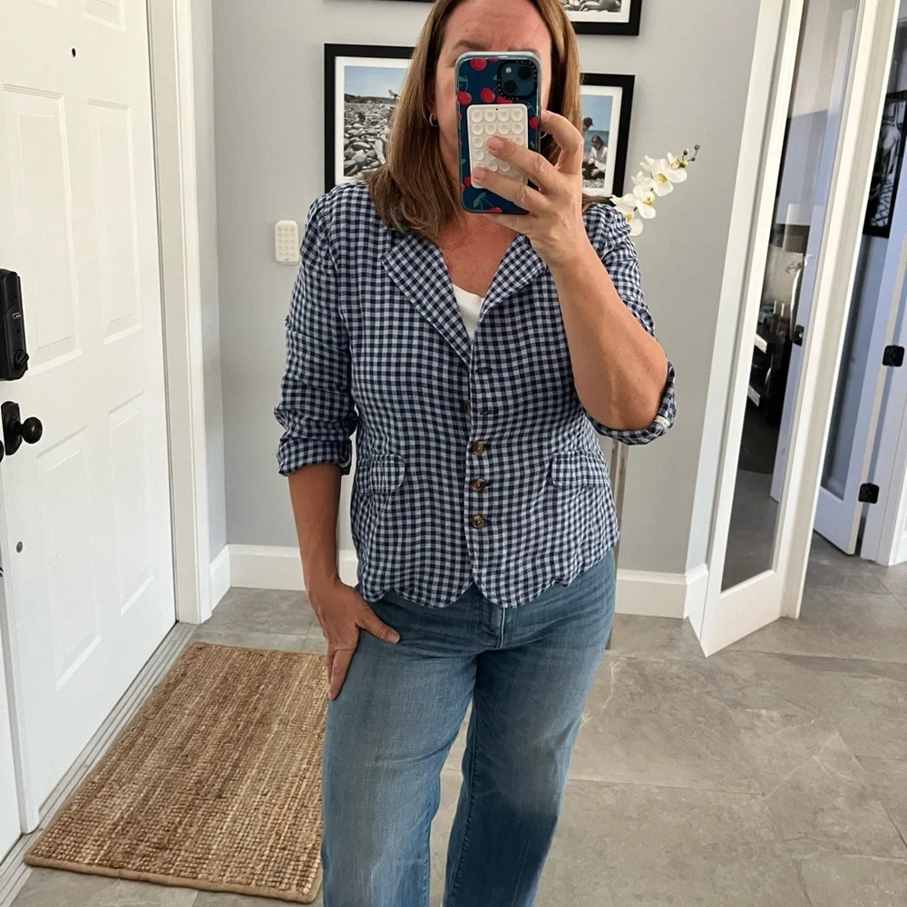 Sundance‎ Blue Checkered Blazer